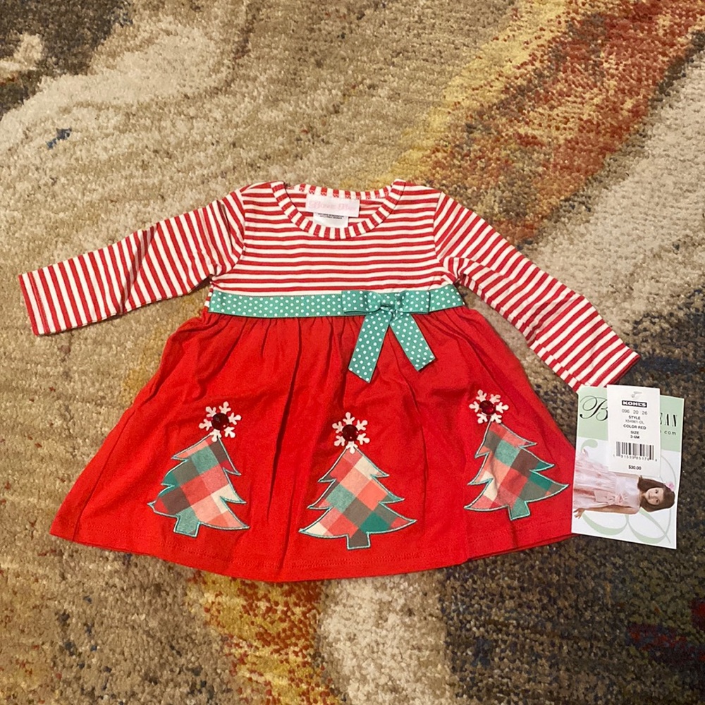 Red embellished dress